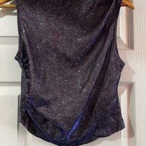 Cider Purple glittered Sleeveless Top MEDIUM